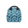 Blue Hibiscus Pattern Print Design HB011 Insulated Lunch Bag