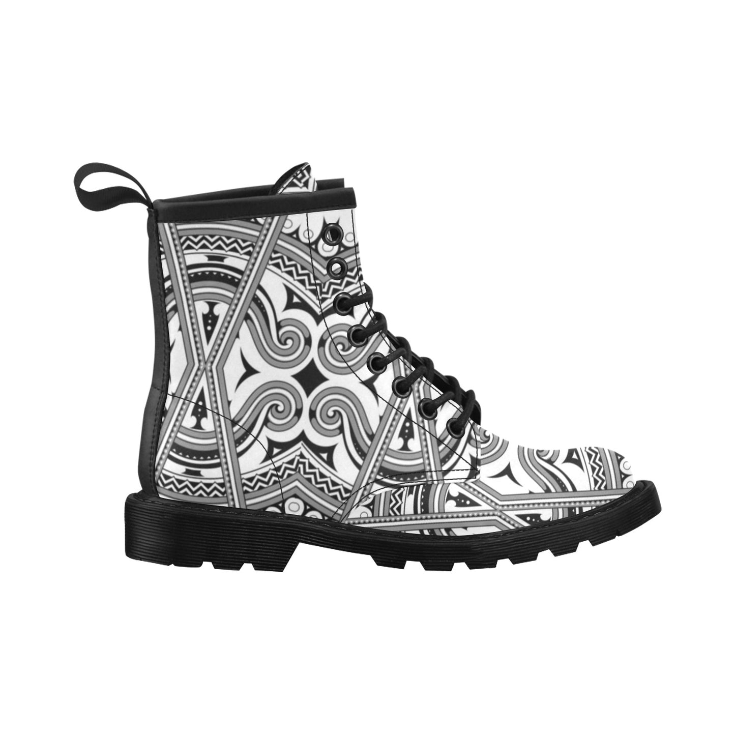 Samoan Pattern Print Design LKS302 Women's Boots