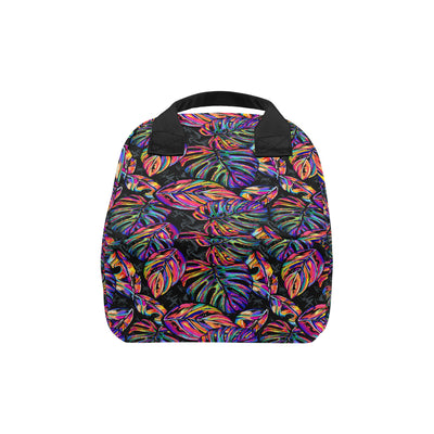 Neon Color Tropical Palm Leaves Insulated Lunch Bag