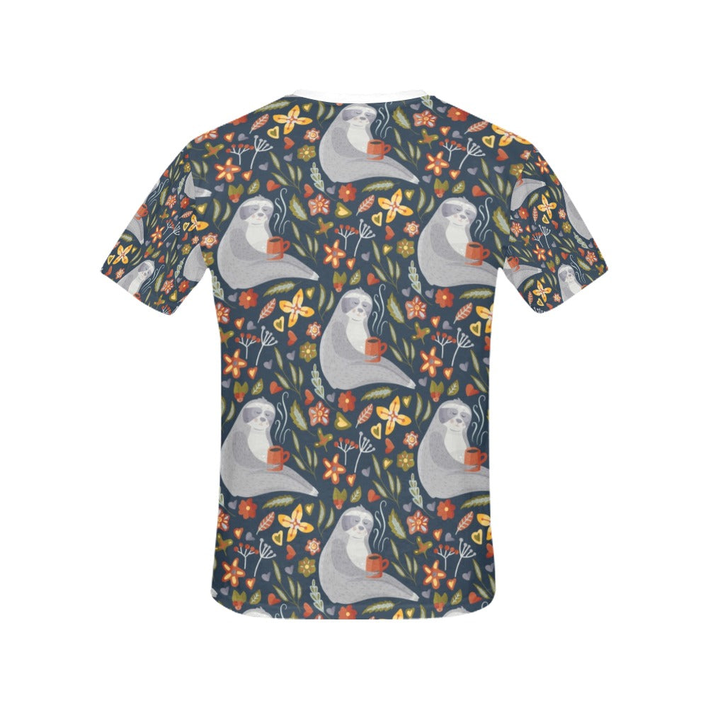 Sloth Print Design LKS303 Women's  T-shirt