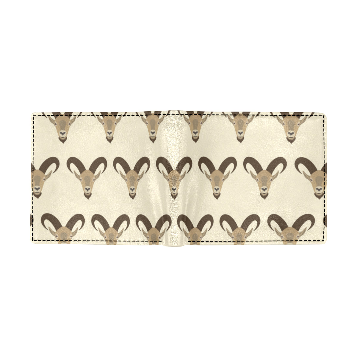 Goat Pattern Print Design 01 Men's ID Card Wallet