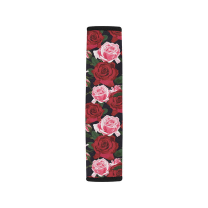 Rose Red Pink Pattern Print Design RO01 Car Seat Belt Cover