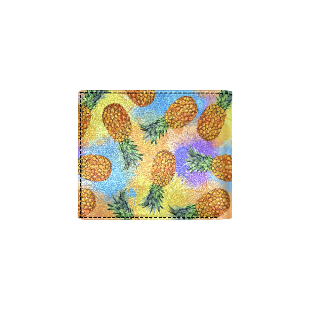Pineapple Pattern Print Design PP09 Men's ID Card Wallet