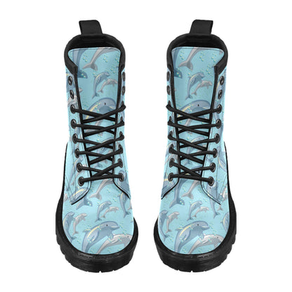 Dolphin Print Pattern Women's Boots