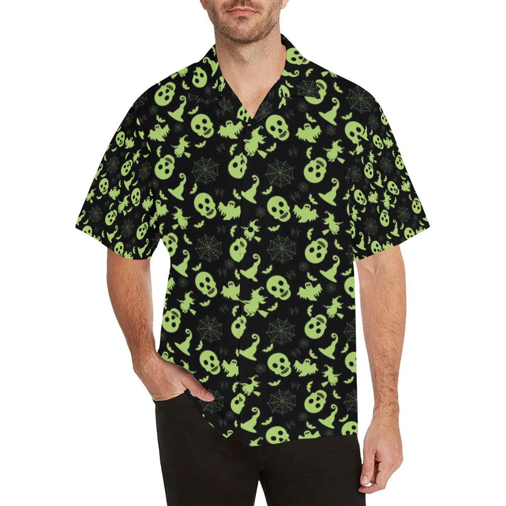 Witch Halloween Print Design LKS306 Men's Hawaiian Shirt