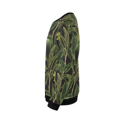 Banana Leaf Pattern Print Design BL04 Men Long Sleeve Sweatshirt