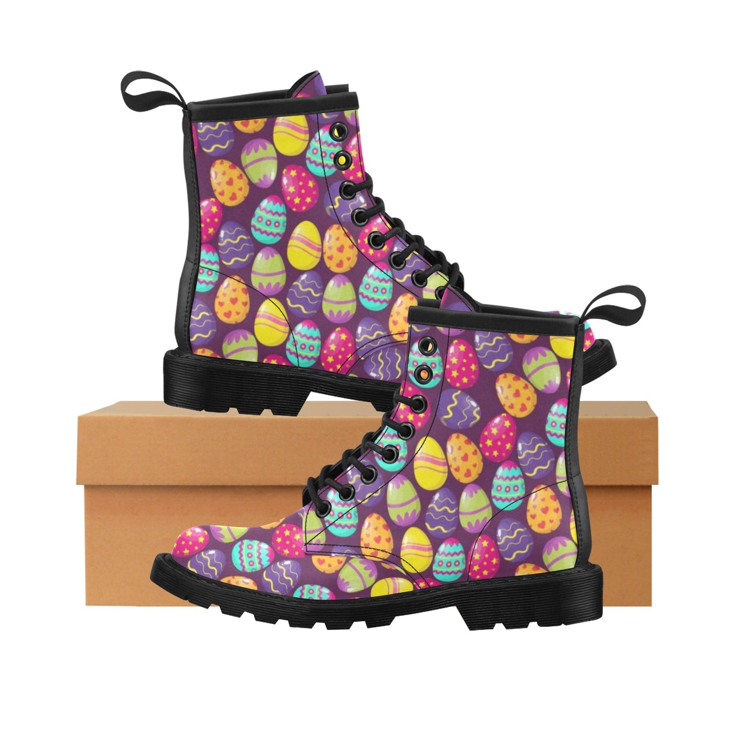 Easter Eggs Pattern Print Design RB04 Women's Boots