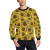 Sunflower Pattern Print Design SF04 Men Long Sleeve Sweatshirt