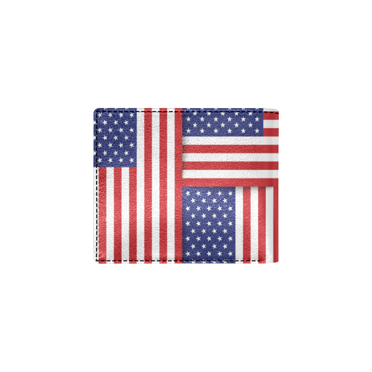 Patriotic US Flag Pattern Print Design A01 Men's ID Card Wallet