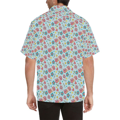 Crochet Pattern Print Design 01 Men's Hawaiian Shirt