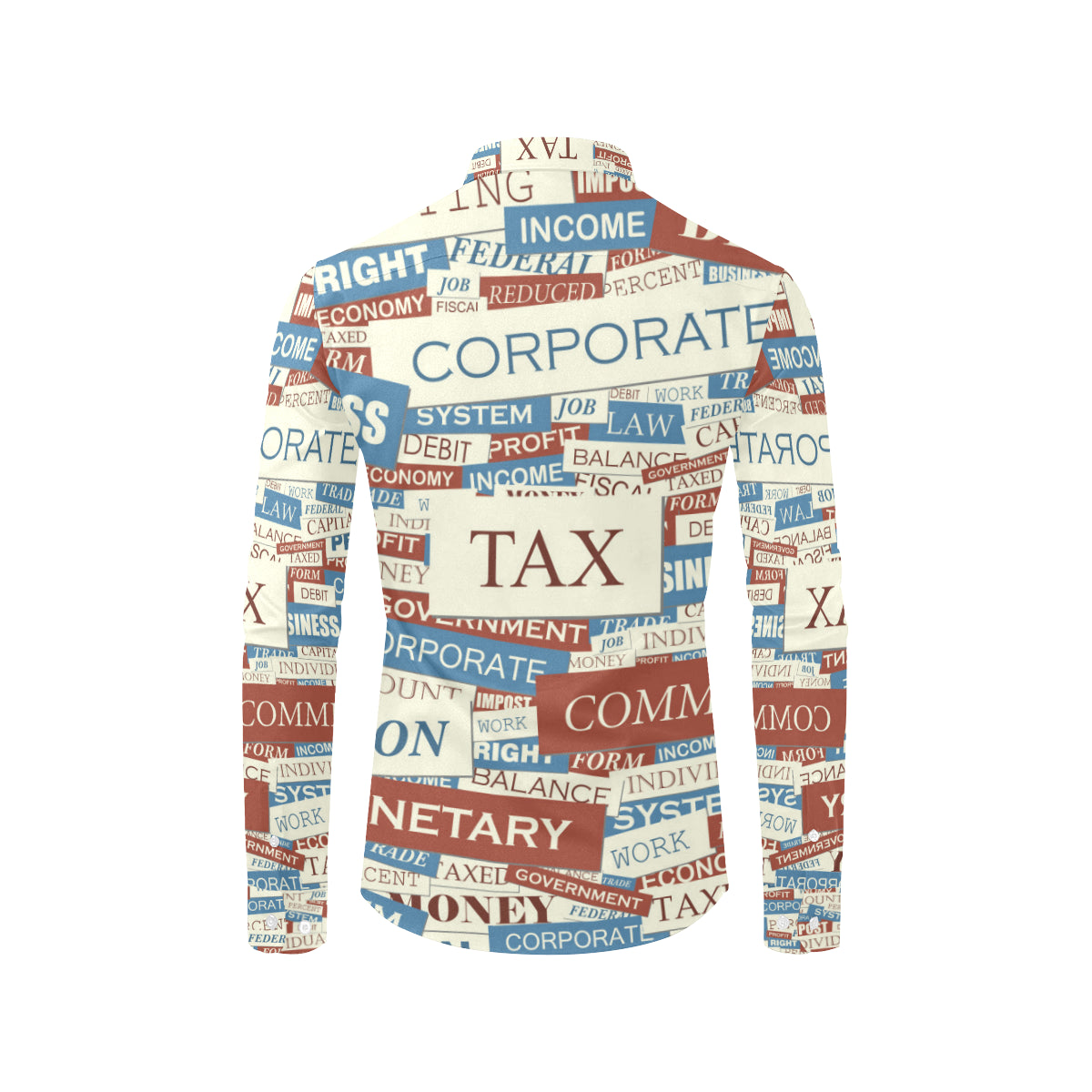 Accounting Financial Pattern Print Design 01 Men's Long Sleeve Shirt