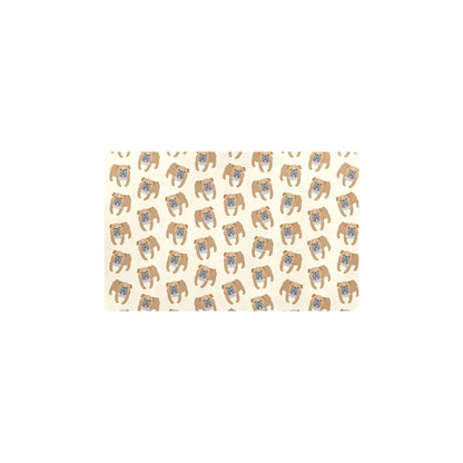 Bulldogs Pattern Print Design 01 Kitchen Mat