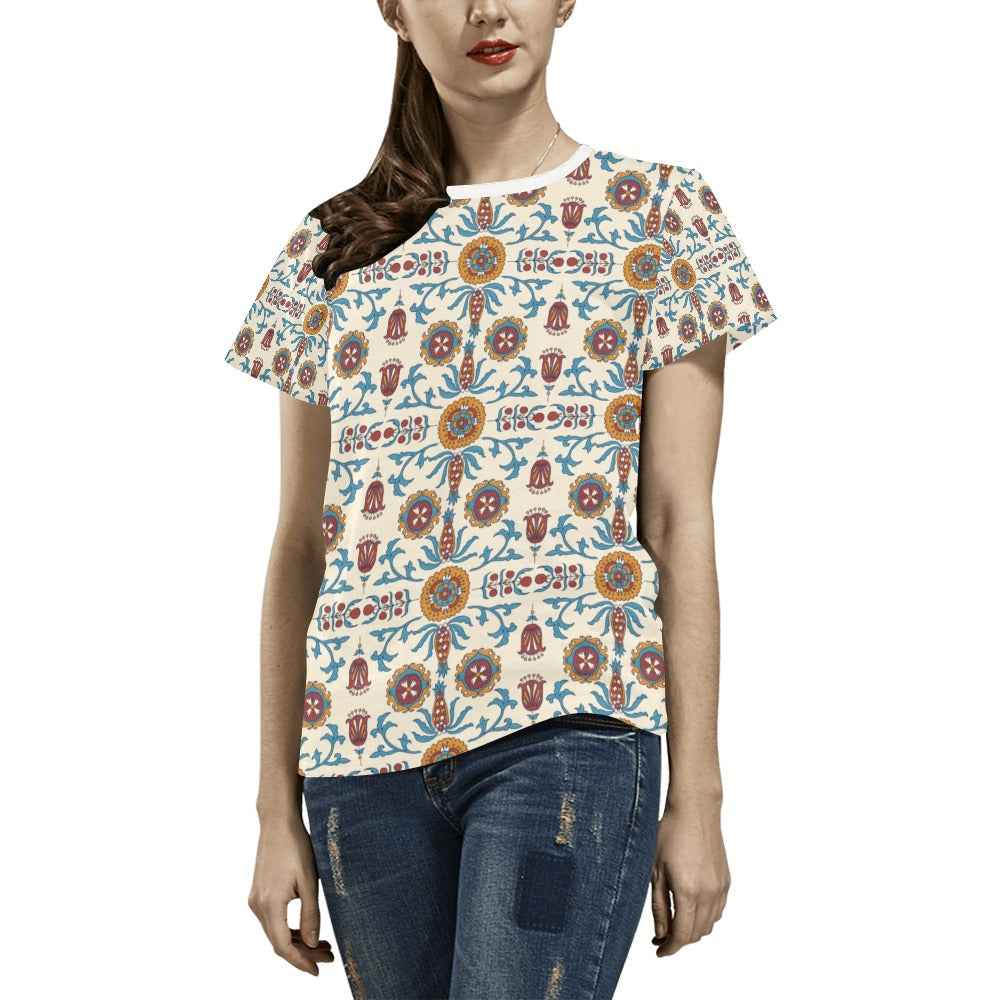 Suzani Print Design LKS301 Women's  T-shirt