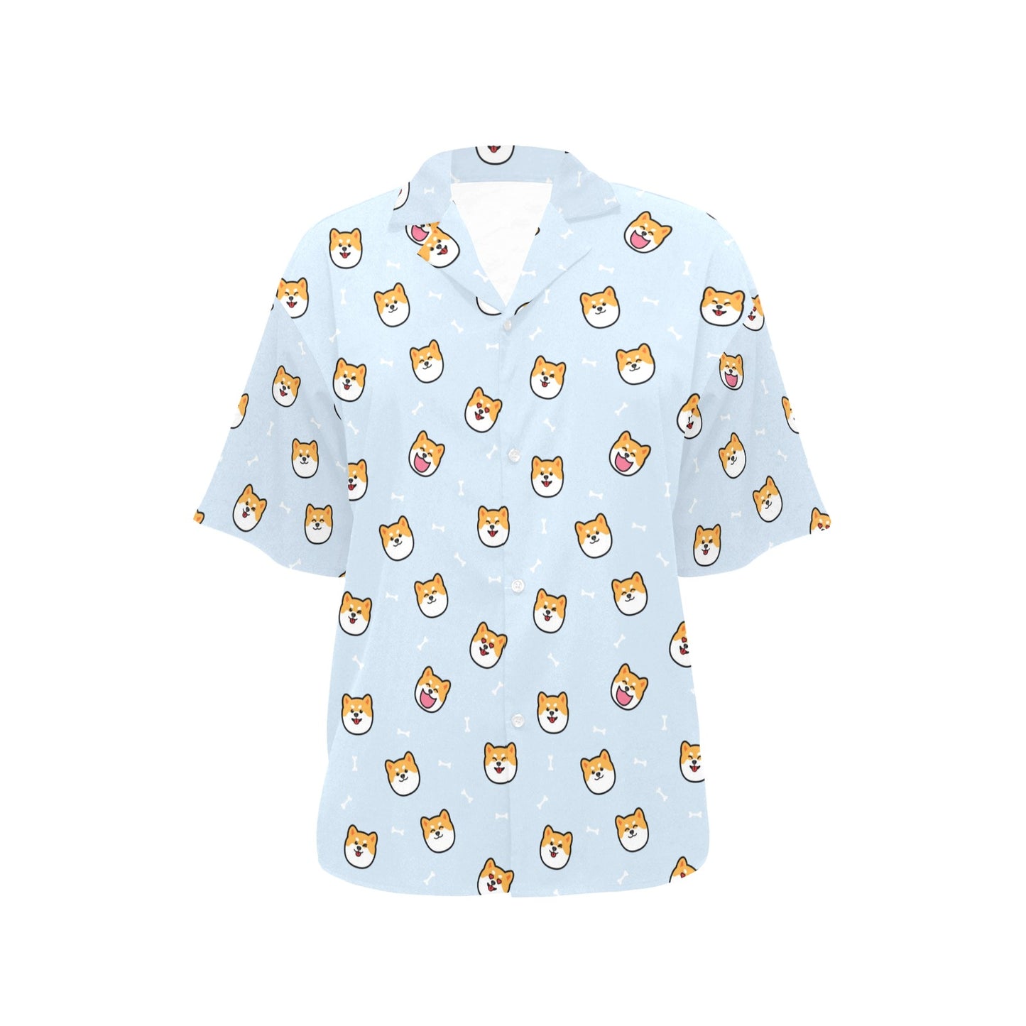 Shiba Inu Print Design LKS3012 Women's Hawaiian Shirt