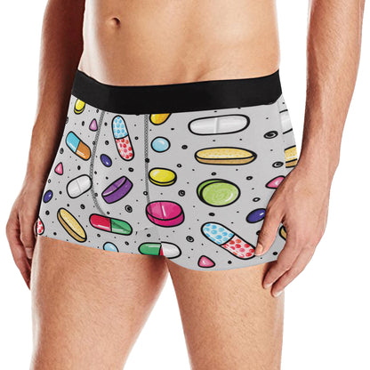 Pill Pattern Print Design A04 Men's Boxer Briefs