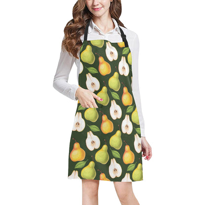 Pear Pattern Print Design PE06 Apron with Pocket