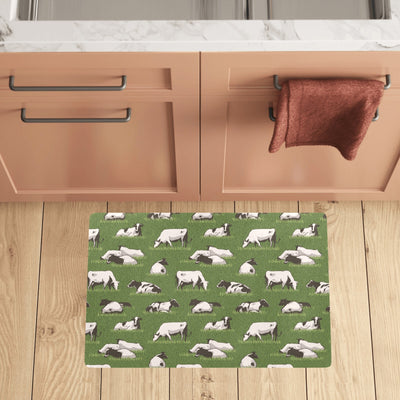 Cow on Grass Print Pattern Kitchen Mat