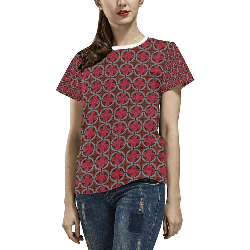 Vikings Print Design LKS301 Women's  T-shirt