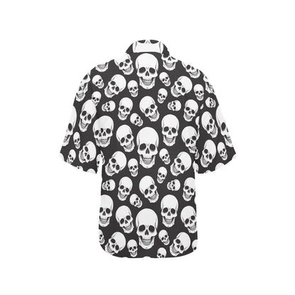 Skull Print Design LKS301 Women's Hawaiian Shirt
