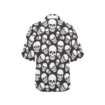 Skull Print Design LKS301 Women's Hawaiian Shirt