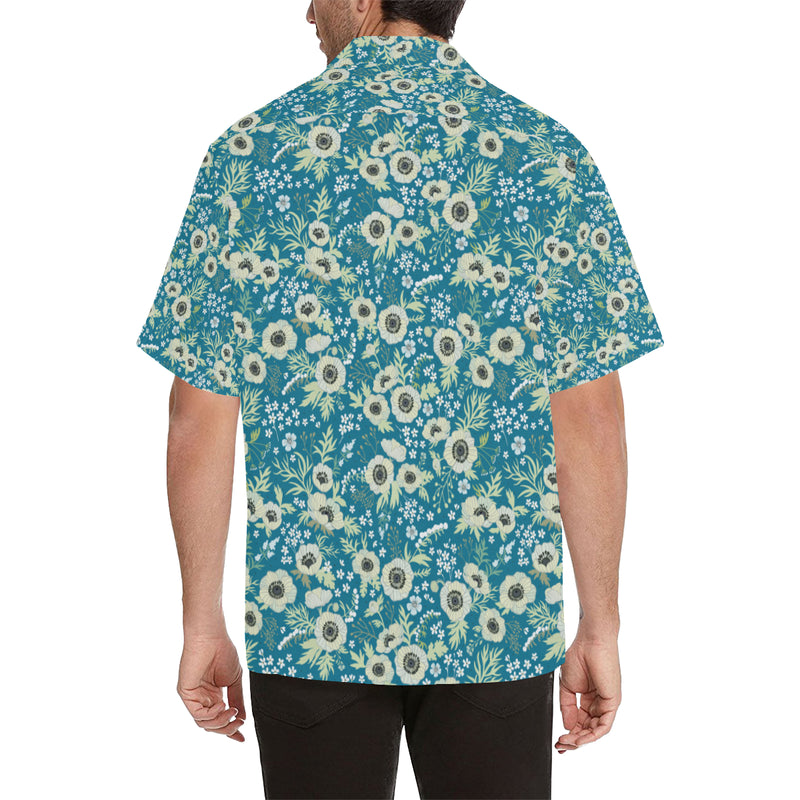 Anemone Pattern Print Design 01 Men's Hawaiian Shirt
