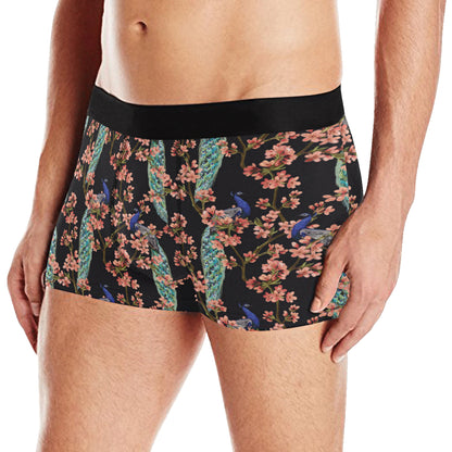 Peacock Pattern Print Design A01 Men's Boxer Briefs
