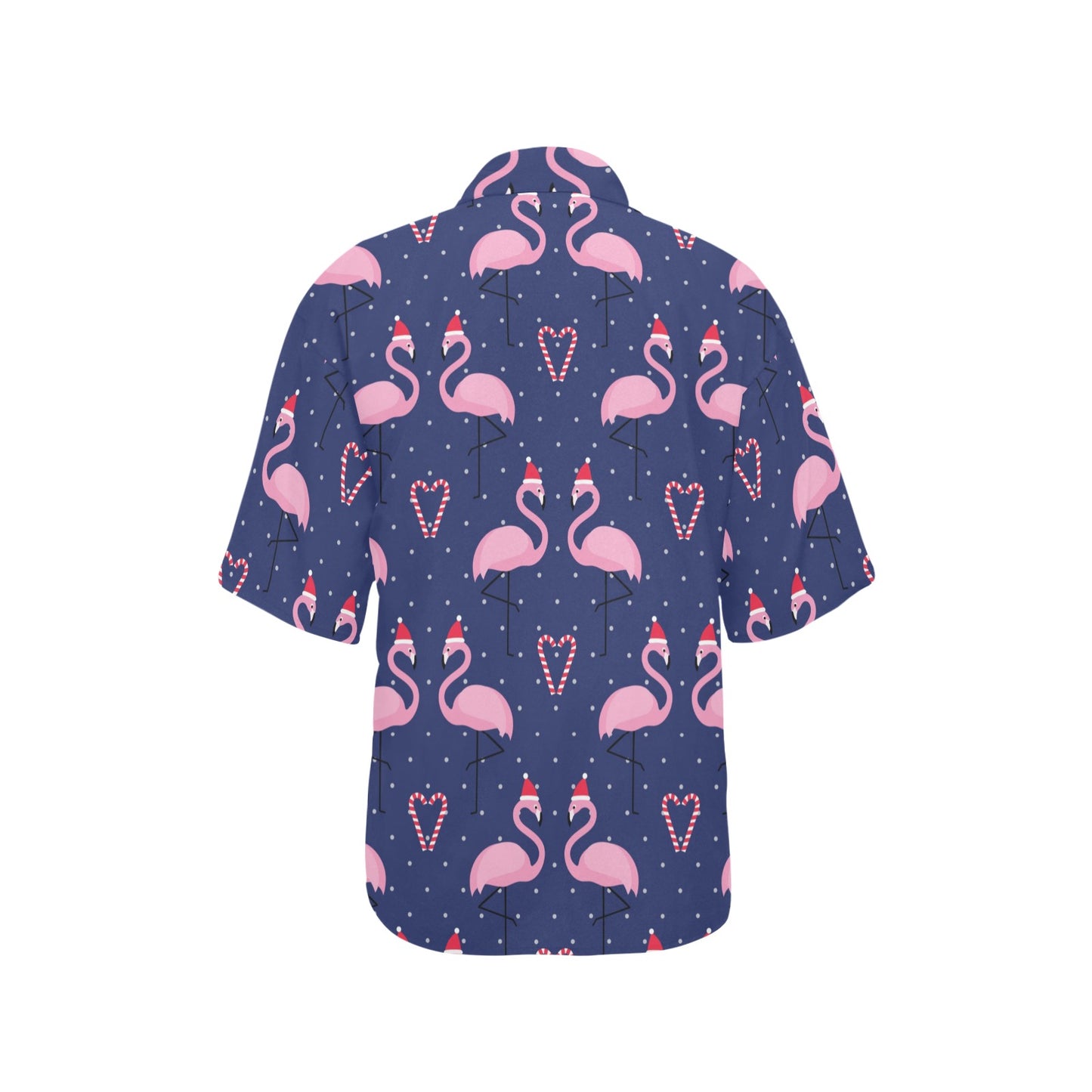 Flamingo Christmas Women's Hawaiian Shirt