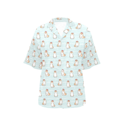 Shiba Inu Print Design LKS3011 Women's Hawaiian Shirt