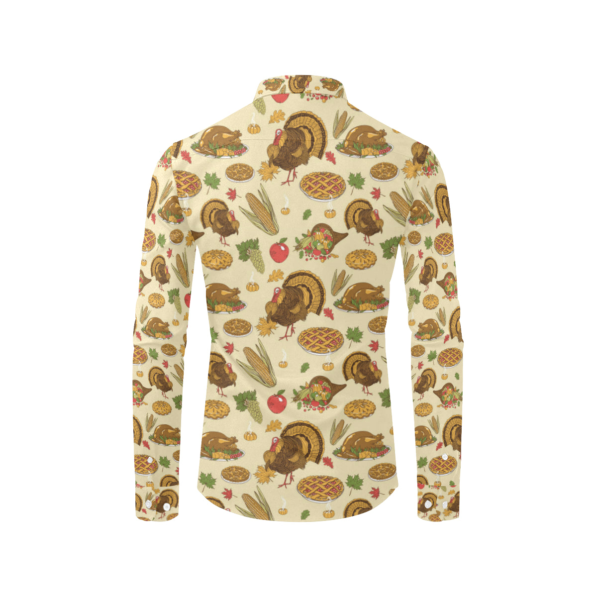 Turkey Pattern Print Design 02 Men's Long Sleeve Shirt
