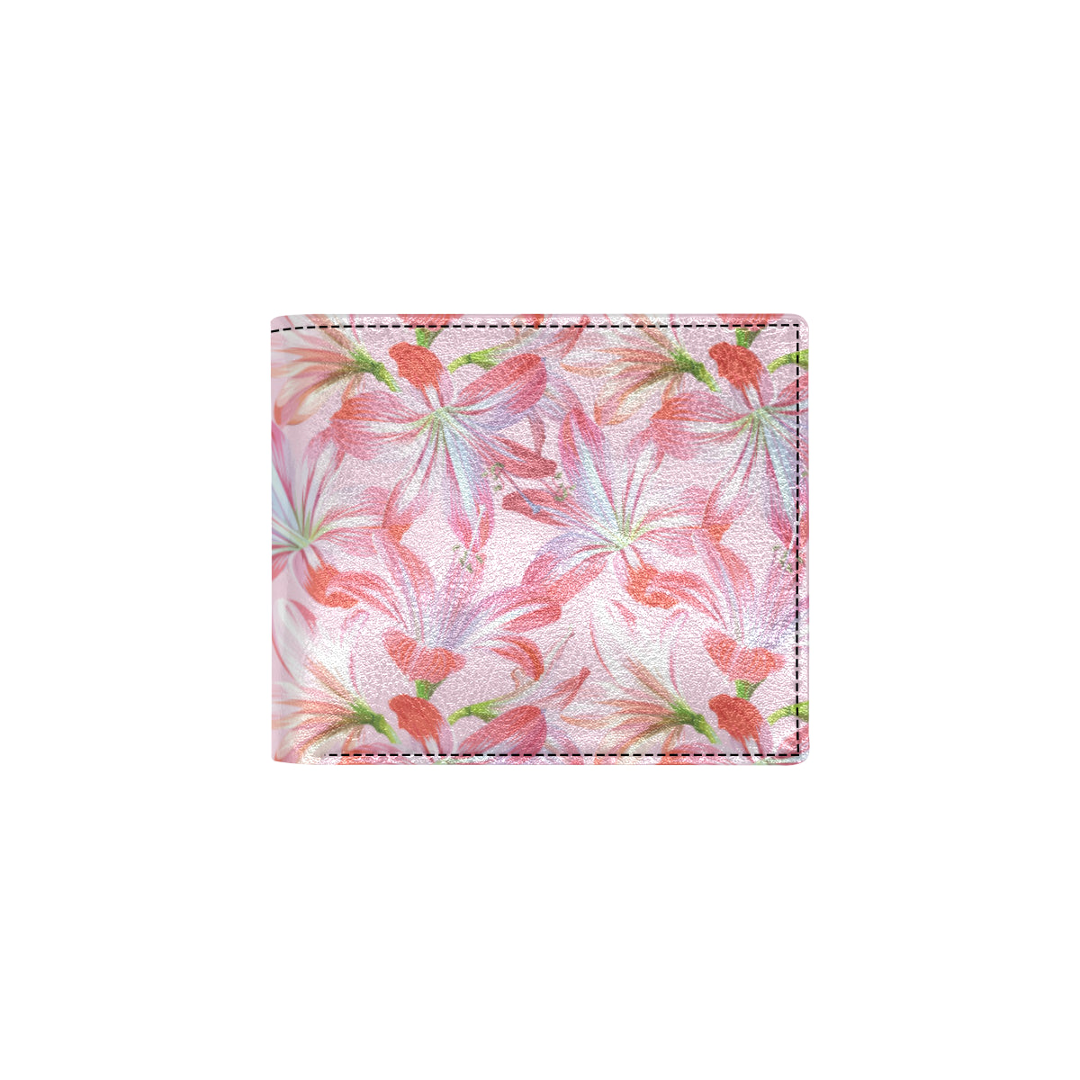 Amaryllis Pattern Print Design 02 Men's ID Card Wallet