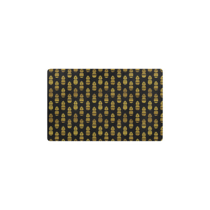 Pineapple Gold Tribal Style Print Kitchen Mat