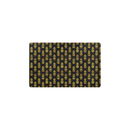 Pineapple Gold Tribal Style Print Kitchen Mat