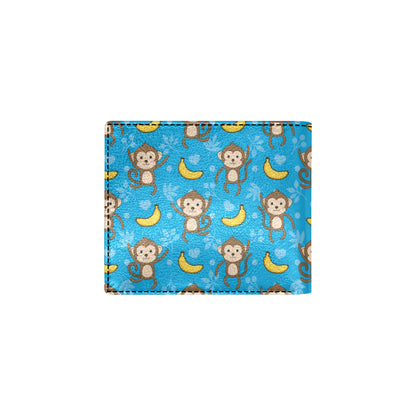 Monkey Pattern Print Design 05 Men's ID Card Wallet