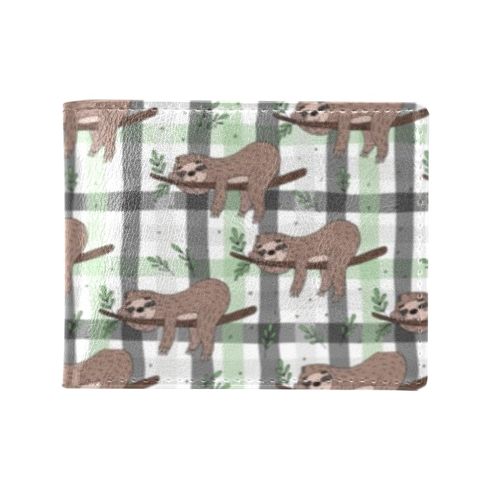 Sloth Print Design LKS301 Men's ID Card Wallet