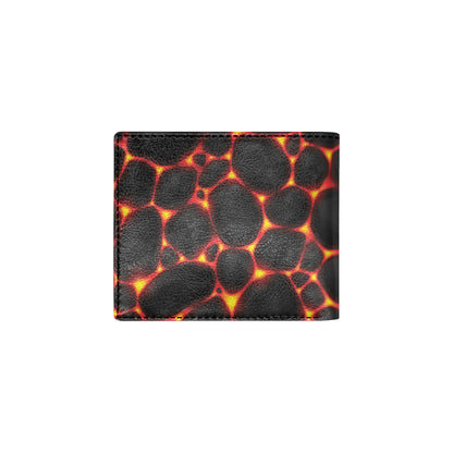 Lava Pattern Print Design 01 Men's ID Card Wallet