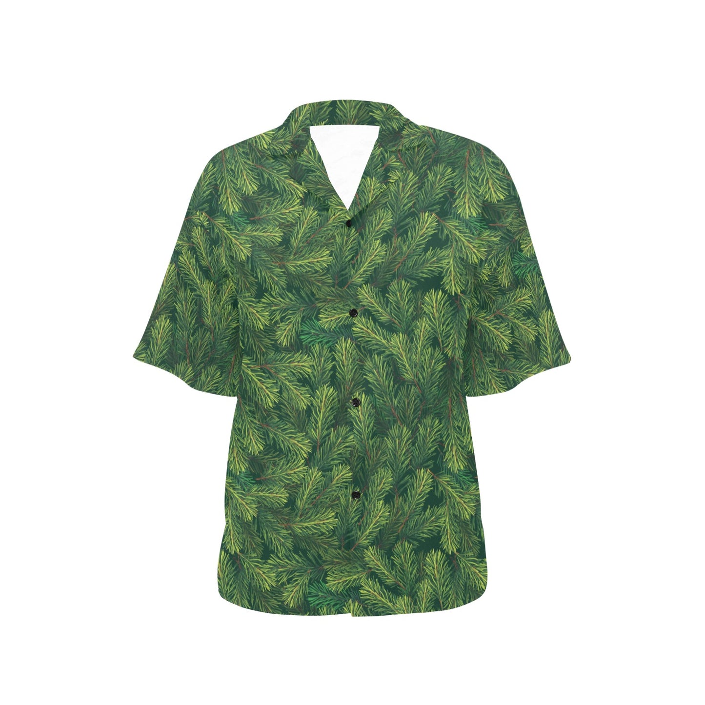 Christmas Tree Pattern Print Design 02 Women's Hawaiian Shirt