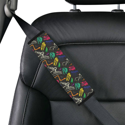 Dinosaur Skull Color Print Pattern Car Seat Belt Cover