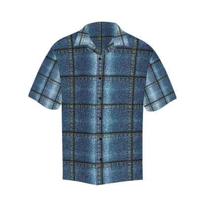 Jean Patchwork Pattern Print Design 02 Men's Hawaiian Shirt