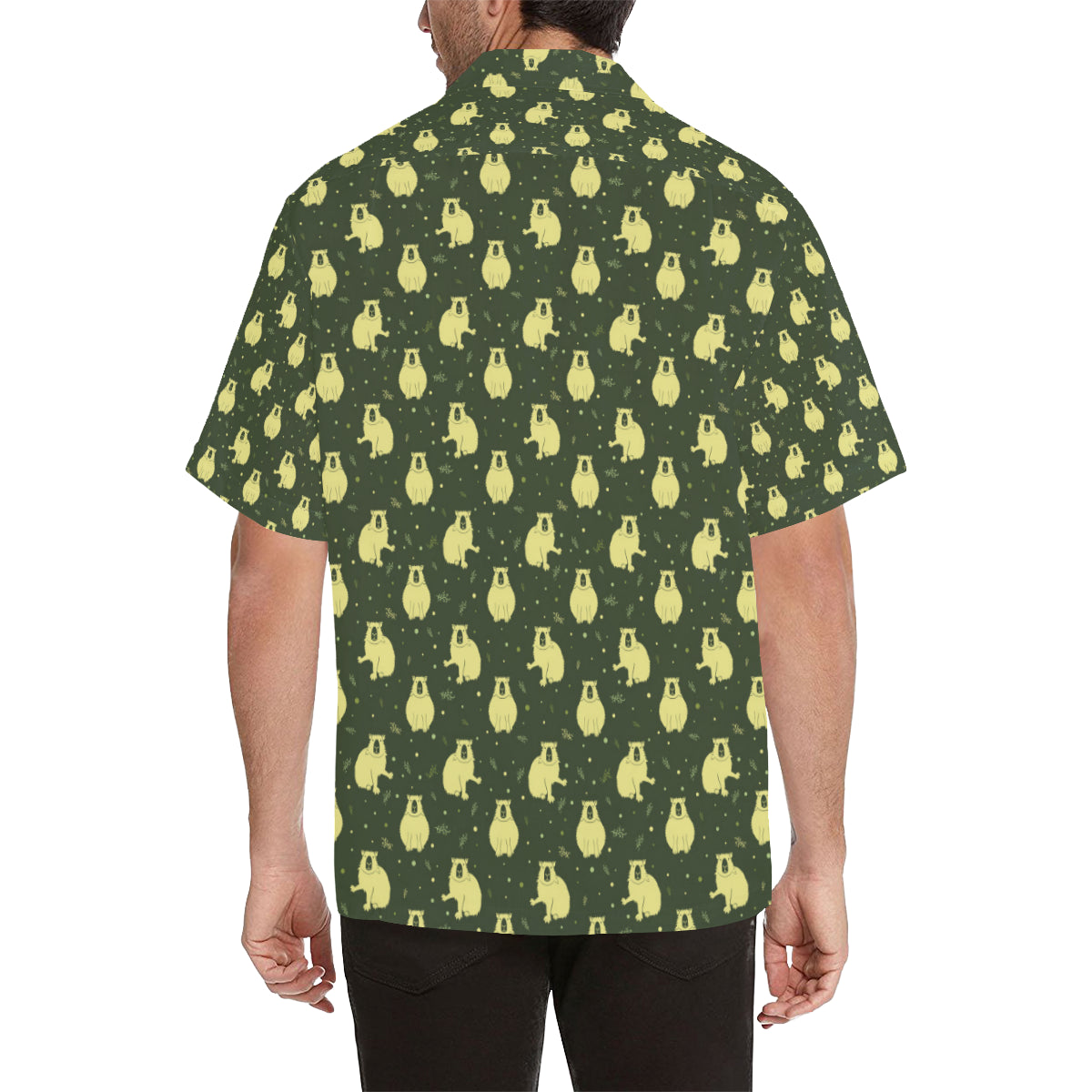 Capybara Pattern Print Design 03 Men's Hawaiian Shirt