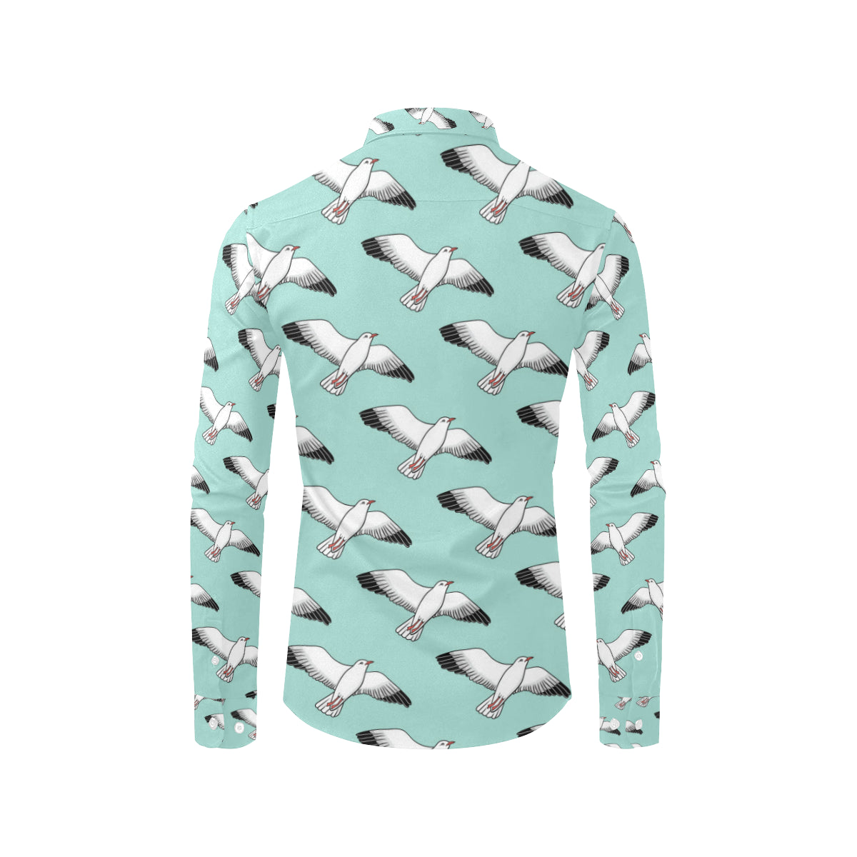 Pigeon Pattern Print Design 02 Men's Long Sleeve Shirt
