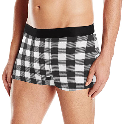 Buffalo check Black white Pattern Print Design 04 Men's Boxer Briefs