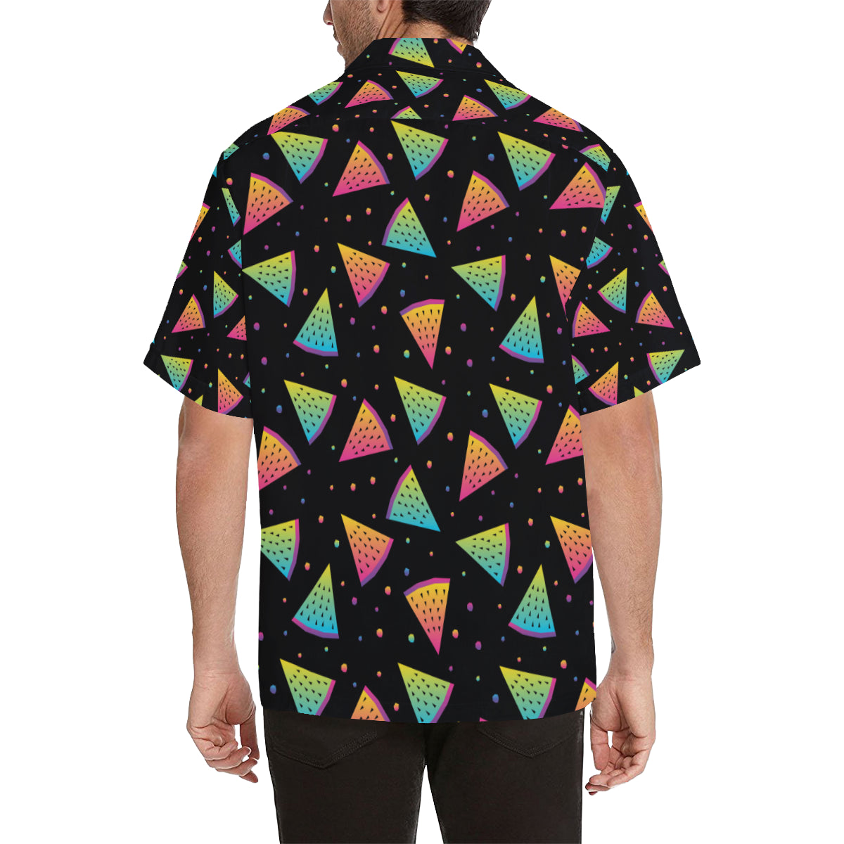 Rainbow Watermelon Pattern Print Design A04 Men's Hawaiian Shirt