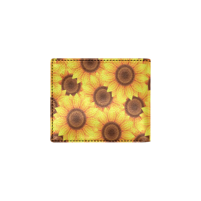 Sunflower Pattern Print Design SF07 Men's ID Card Wallet