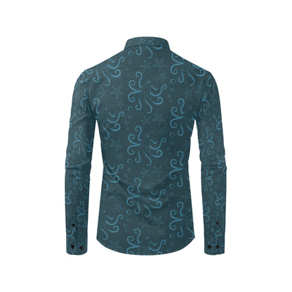 Octopus Pattern Print Design A05 Men's Long Sleeve Shirt