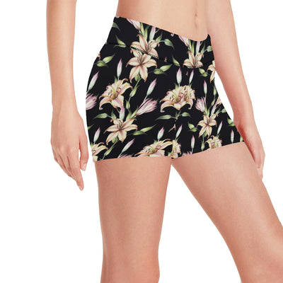 Lily Pattern Print Design LY05 Yoga Shorts