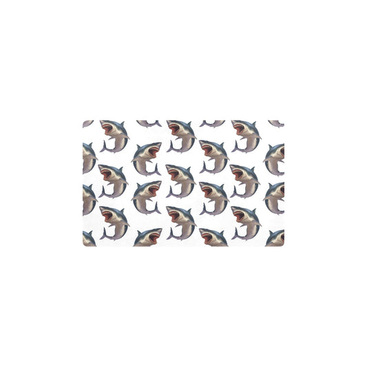 Great White Shark Pattern Print Design 03 Kitchen Mat