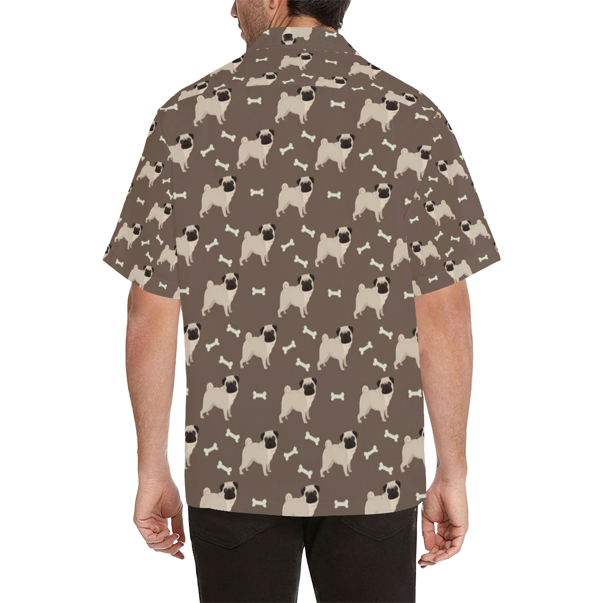 Pug Pattern Print Design A02 Men's Hawaiian Shirt