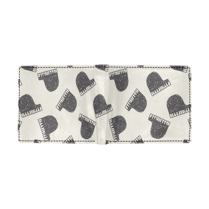 Piano Pattern Print Design 04 Men's ID Card Wallet