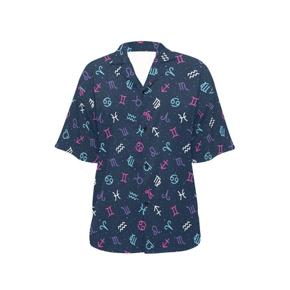 Constellation Pattern Print Design 04 Women's Hawaiian Shirt
