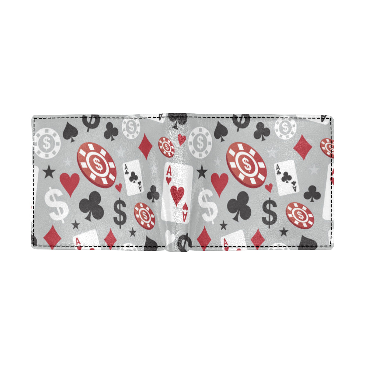 Casino Pattern Print Design 01 Men's ID Card Wallet
